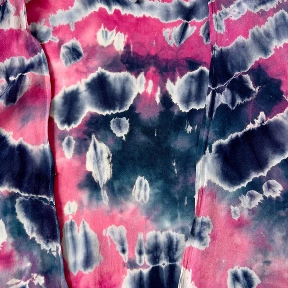 Young Fabulous & broke Tie-Dye Pink and Blue Women's Top - Picture 3 of 4
